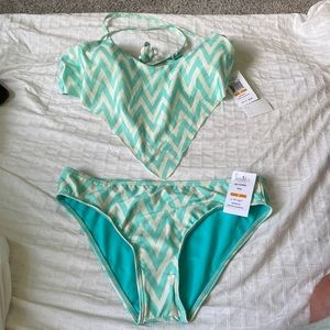 BASTA SURF KNOPPED CROP 2-PIECE SWIMSUIT SWIMWEAR SET SIZE S NWT